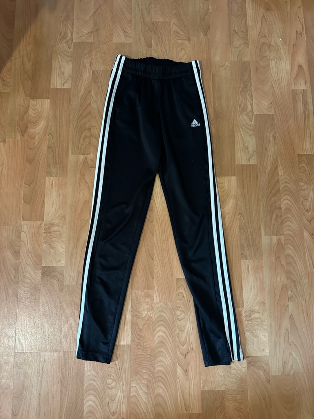 adidas Black Joggers with White Side Stripes